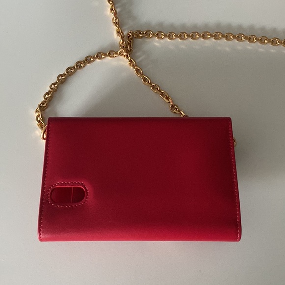 Celine Crossbody Phone Wallet, Red, 5.75” W X 4”H - Picture 4 of 8